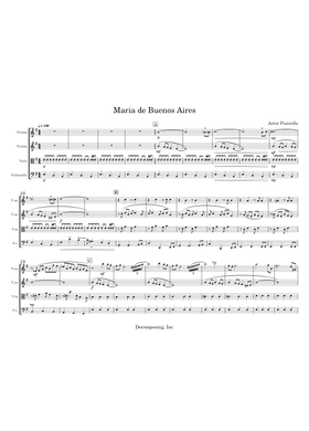 無料の私はマリアです アストル・ピアソラ の楽譜 | MuseScore.com で