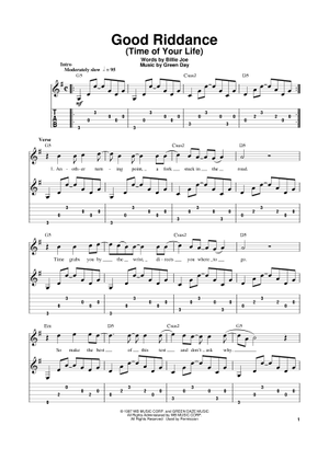 ホリデー の公式楽譜を演奏する グリーン・デイ ギター | MuseScore.com