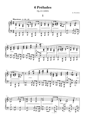 アレクサンドル・スクリャービン：7つの前奏曲 作品17 第3番 変ニ長調