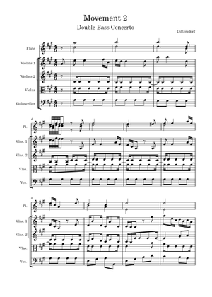 ディッタースドルフ協奏曲 ホ長調 楽譜 ピアノ, コントラバス (ソロ