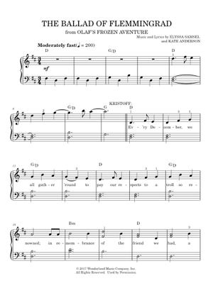 The Ballad Of Flemmingrad の公式楽譜を演奏する by Samsel, Elyssa; Anderson, Kate ...