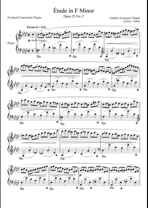 エチュード 作品25 第10番 ロ短調 楽譜 ピアノ (ソロ) | MuseScore.com