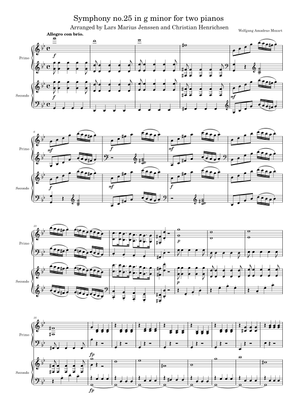 交響曲第25番 (モーツァルト) 楽譜 ピアノ (ソロ) | MuseScore.com