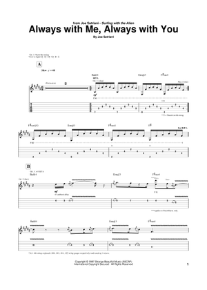 Cryin の公式楽譜を演奏する by Joe Satriani ギター | MuseScore.com