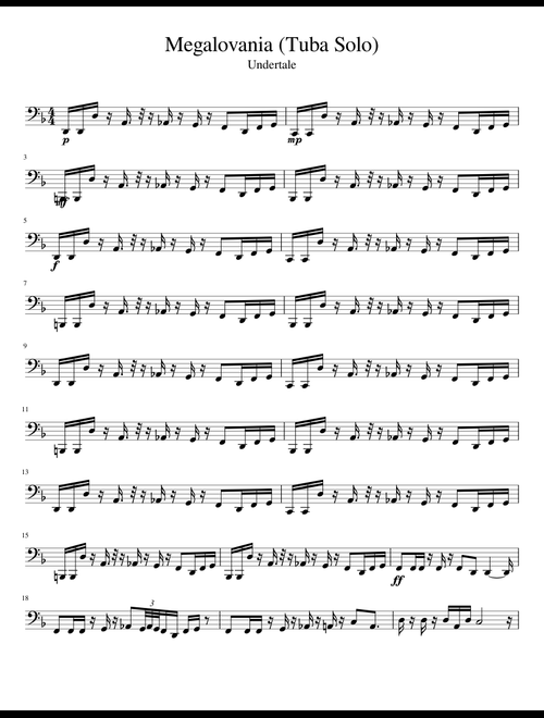 無料のソロ チューバの楽譜 | MuseScore.comでPDFをダウンロードまたは印刷