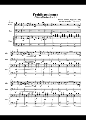 春の声 (ヨハン・シュトラウス2世) 楽譜 ピアノ (ソロ) | MuseScore.com