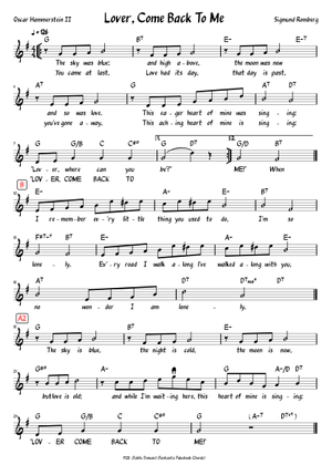 Lover Come Back to Me の公式楽譜を演奏する by Sigmund Romberg