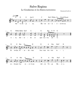 Salve Regina – Raymond Lefevre 楽譜 オルガン, シンセサイザー (混合