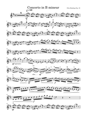 バイオリン協奏曲 ロ短調 Op.35 – オスカー・リーディング 楽譜