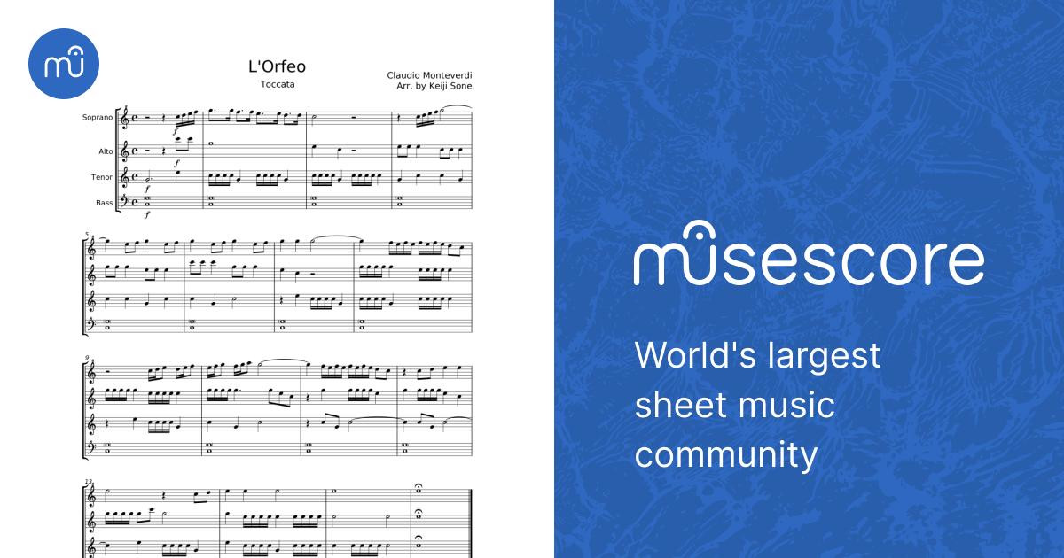 L'Orfeo - Claudio Monteverdi 楽譜 ボーカル (合唱) | MuseScore.com