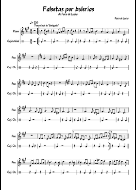 無料のパコ・デ・ルシア の楽譜 | MuseScore.com でPDFのダウンロード
