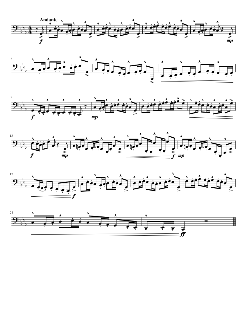 値下済　チューバ　ソロ楽譜6点セット チューバエチュード第1番 楽譜 チューバ (ソロ) | MuseScore.com