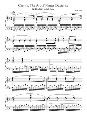 ツェルニー作品740番第50曲 楽譜 ピアノ (ソロ) | MuseScore.com