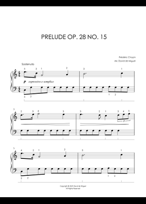前奏曲 作品28 第15番 – フレデリック・ショパン [指使い付き] 楽譜