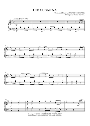 Oh! Susanna – Stephen Foster ‎ 楽譜 ピアノ (ソロ) | MuseScore.com