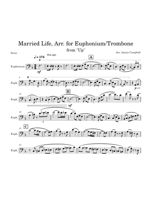 無料のソロ ユーフォニウムの楽譜 | MuseScore.comでPDFをダウンロード