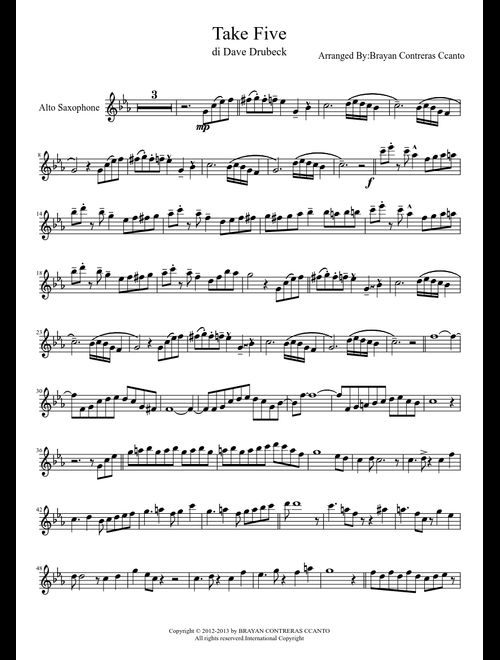 無料のアルトサックス ジャズの楽譜 | MuseScore.comでPDFを