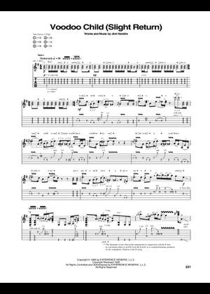 Voodoo child slight return の公式楽譜を演奏する by Jimi Hendrix