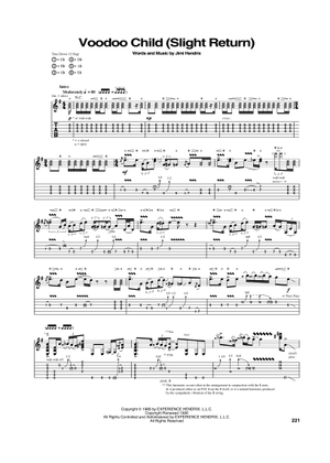 Voodoo child slight return の公式楽譜を演奏する by Jimi Hendrix