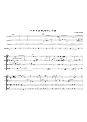 マリア・デ・ブエノスアイレス - アストル・ピアソラ 楽譜 コード付き
