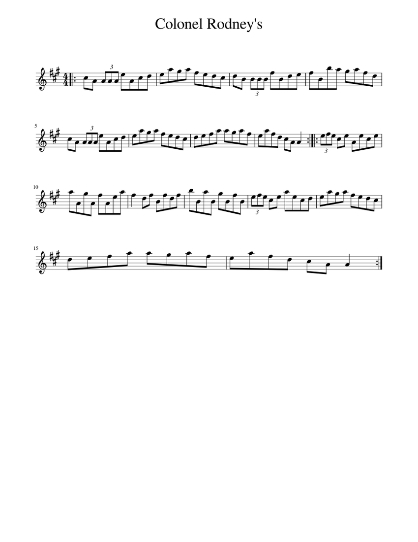 Colonel Rodney's 楽譜 ピアノ (ソロ) easy | MuseScore.com