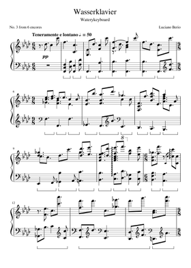 Luciano Berio Interlinea ピアノ楽譜 Luciano Berio Interlinea ピアノ楽譜 無料のルチアーノ・ベリオ の