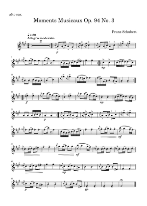 楽興の時 D. 780, Op. 94 No. 3 — フランツ・シューベルト 楽譜 ピアノ