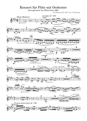フルート協奏曲 Op. 283 - C. ライネッケ 楽譜 ピアノ, フルート (ソロ