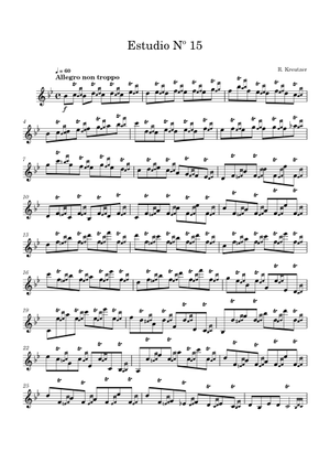 42 Studies for the Violin - Rodolphe Kreutzer 楽譜 ピアノ (ソロ
