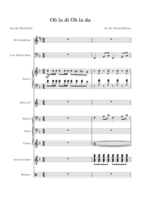 Obla di Obla da – The Beatles 楽譜 コード付き アルトサックス (ソロ