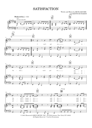 【新品未開封】 The Rolling Stonesギタータブ譜 I Can't Get No) Satisfaction の公式楽譜を演奏する by The Rolling