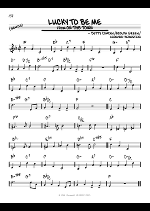 Lucky to Be Me – Leonard Bernstein 楽譜 コード付き ピアノ (ソロ