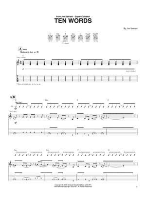 Joe Satriani Super Colossal ギタースコア 楽譜 Super colossal の公式楽譜を演奏する by Joe Satriani ギター