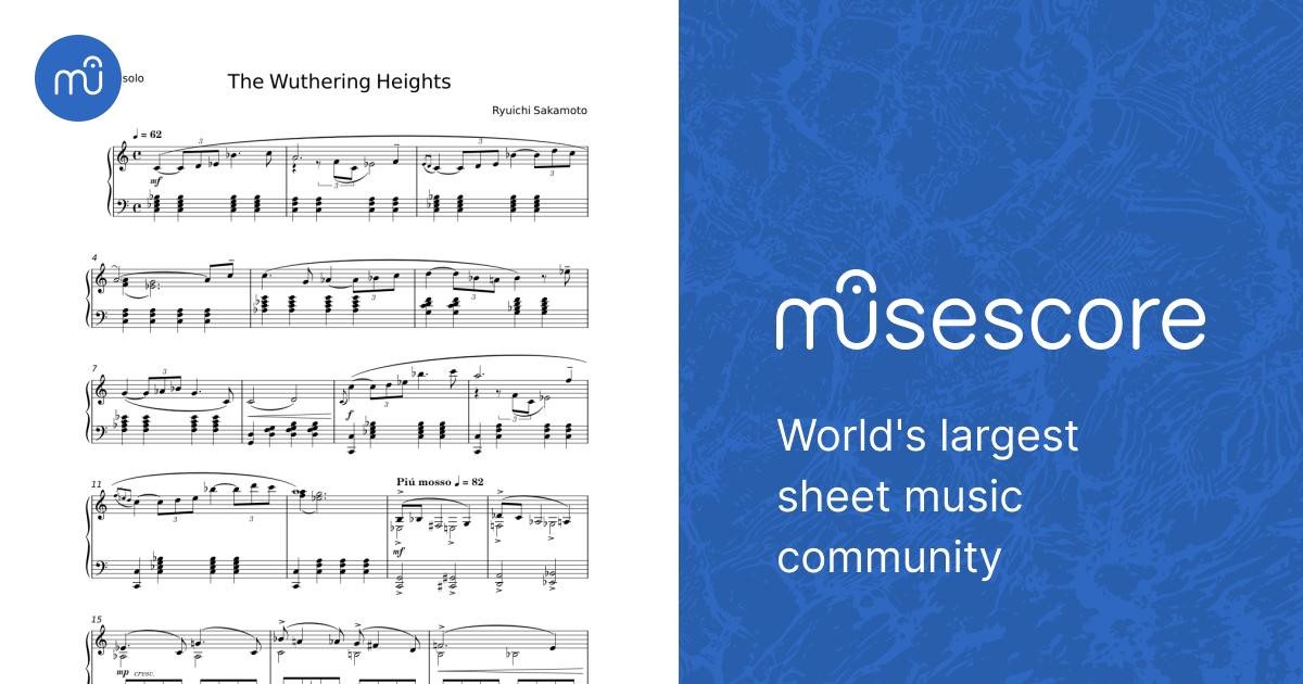 嵐が丘 – 坂本龍一 楽譜 ピアノ (ソロ) | MuseScore.com