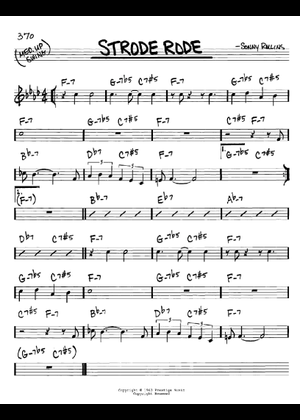 Strode Rode の公式楽譜を演奏する by Sonny Rollins ピアノ, ボーカル | MuseScore.com