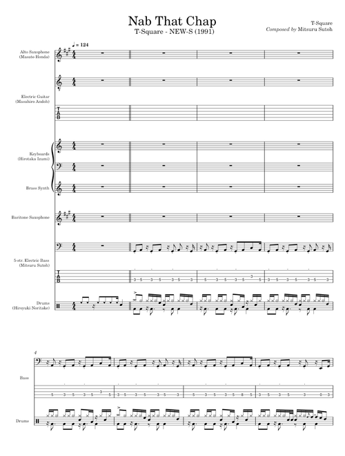 T-Square fusion band transcriptions sheet music by Behbo | Play