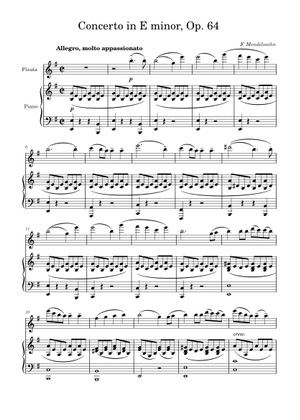 メンデルスゾーン フルート協奏曲 ホ短調 作品64 楽譜 フルート (ソロ
