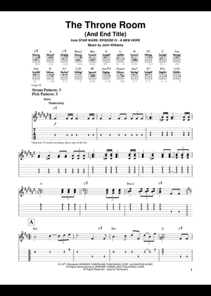 Throne Room and End Title (from Star Wars: A New Hope) の公式楽譜