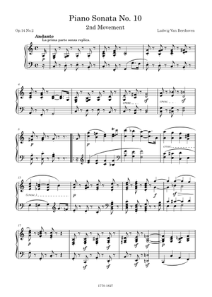 ソナタ第10番、第2楽章 楽譜 ピアノ (ソロ) | MuseScore.com