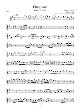 無料の初恋 宇多田ヒカル の楽譜 | MuseScore.com でPDFのダウンロード