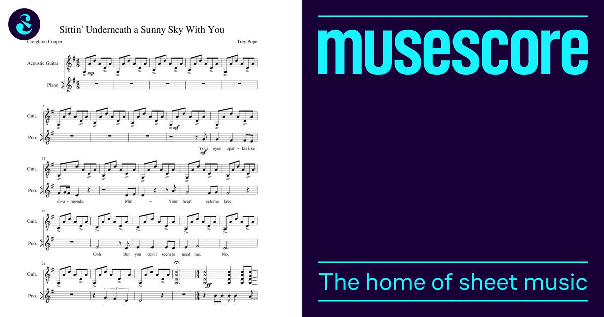 Sittin 楽譜 ピアノ, ギター (ソロ) | MuseScore.com