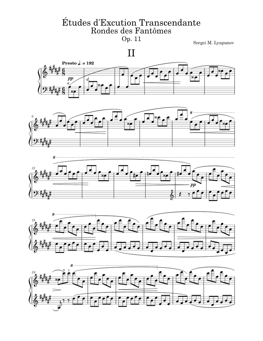 超絶技巧練習曲 第2番 鬼火 楽譜 ピアノ (ソロ) | MuseScore.com