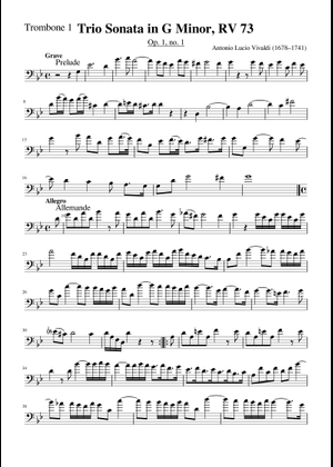 Trio Sonata in G minor, RV 73 – Antonio Vivaldi 楽譜 バイオリン, チェロ (混合トリオ ...