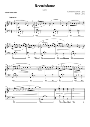 Remember Me の公式楽譜を演奏する by Kristen Anderson-Lopez