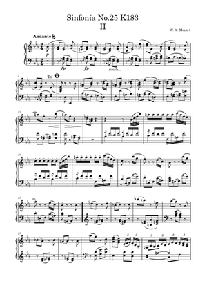 交響曲第25番 (モーツァルト) 楽譜 ピアノ (ソロ) | MuseScore.com