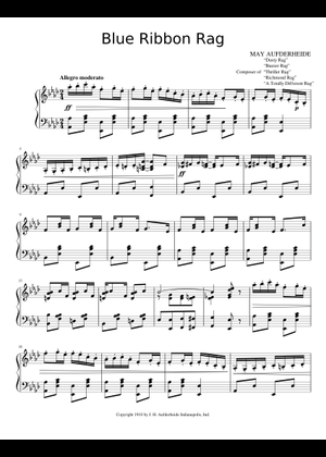 Blue Ribbon Rag by May Aufderheide (1910) 楽譜 ピアノ (ソロ) | MuseScore.com
