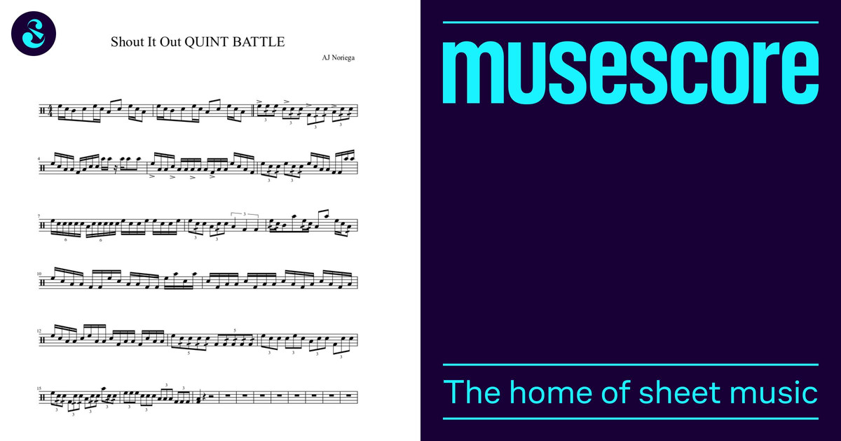 Out Quint Shout It Out QUINT BATTLE 楽譜 | MuseScore.com