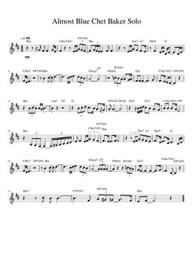 無料のチェット・ベイカー の楽譜 | MuseScore.com でPDFの