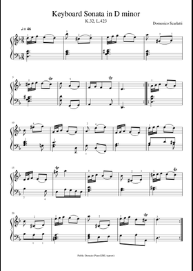 無料のドメニコ・スカルラッティ の楽譜 | MuseScore.com でPDFの