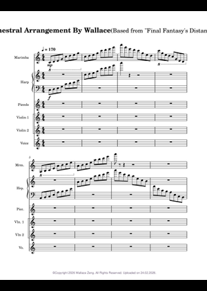 Final Fantasy III Prelude - Nobuo Uematsu 楽譜 ピアノ (ソロ